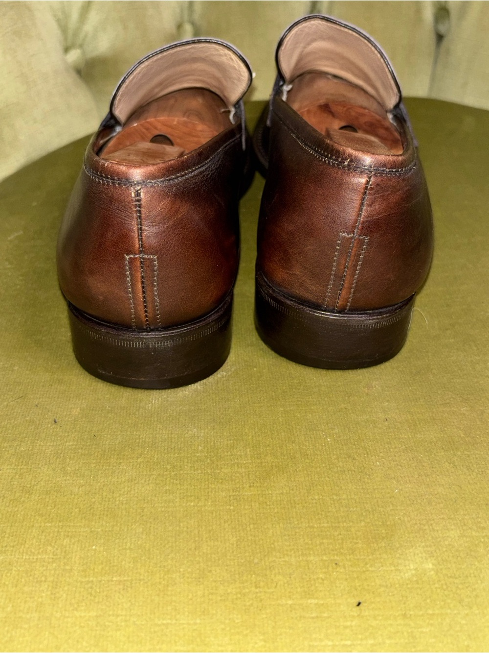 Vintage Salvator Ferragamo Paris Contrast Penny Loafer Men’s 8 D Brown Ivory - Picture 5 of 15